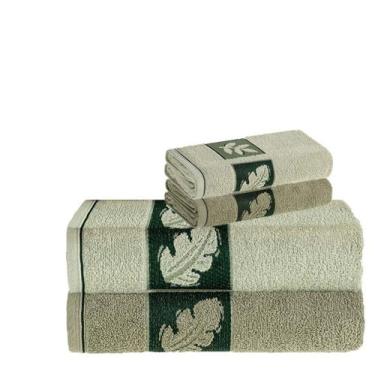 Imagem de Jogo Toalhas Banho Quebec Karsten 4 Peças, EUCALIPTO / MATCHA