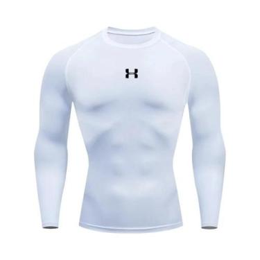 Imagem de Camiseta De Compressão Masculina De Manga Longa Para Corrida, Academia