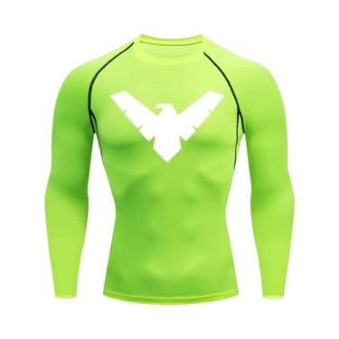 Imagem de Camiseta De Compressão Masculina De Secagem Rápida Para Corrida, Manga