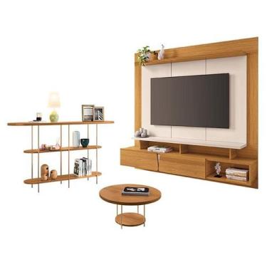 Imagem de Home Suspenso Zenith Cinamomo Off White com Mesa de Centro Sky e Apara