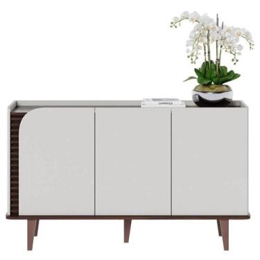 Imagem de Aparador Buffet Jurerê Off White Matte Nogueira Real - Colibri