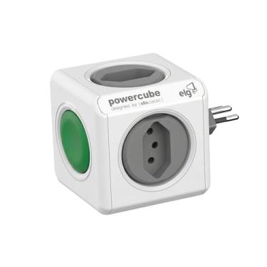 Imagem de Multiplicador PowerCube Switch Filtro de Linha, 4 Tomadas Bivolt Automático Botão Liga/Desliga LED Indicador, Branco, PWC-R4SW, ELG