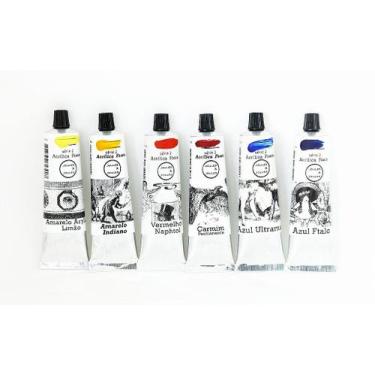 Imagem de Kit de Tintas Acrílicas Primárias Quentes e Frias - 6 Cores Joules & J