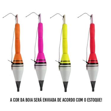 Imagem de Boia De Arremesso Para Pesca N6 Cor Sortida 60g - Bóias Barão