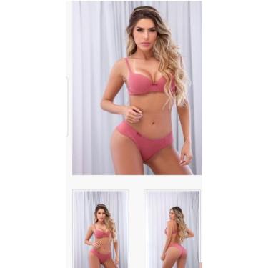 Imagem de conjunto de lingerie base em micro fibra - Balaio de Luxo, Preto, P
