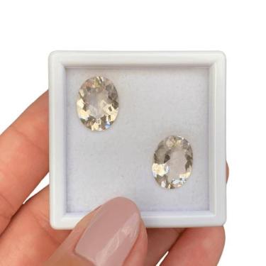 Imagem de Morganita Peachy Oval Par 7,77ct - ENE2ESE