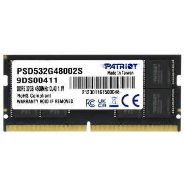 Imagem de Memória RAM para Notebook Patriot Signature Line DDR5 32GB 4800MHz PSD532G48002S