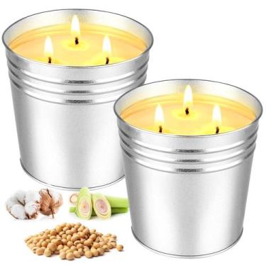 Imagem de Velas de citronela OFUN 1L, pacote com 3 mechas, 2 mechas para ativida