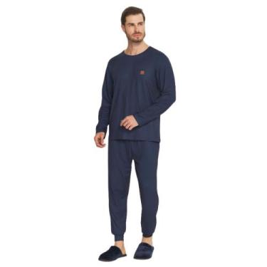Imagem de Pijama Inverno Masculino Adulto Marinho - DK HOMEWEAR, M