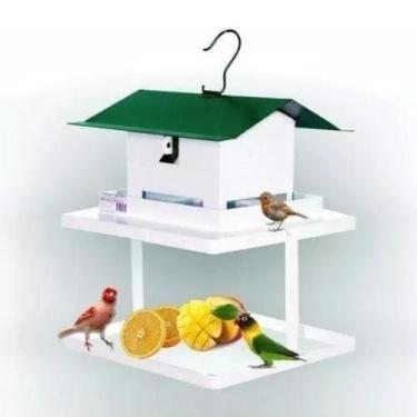 Imagem de Comedouro Ecológico Para Pássaro Telhado Verde - Fercar