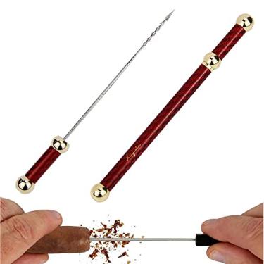 Imagem de Cortador de agulhas de charuto vintage, ferramenta de aperfeiçoamento de charutos, acessórios práticos de precisão para charutos, presente à prova de ferrugem, vermelho