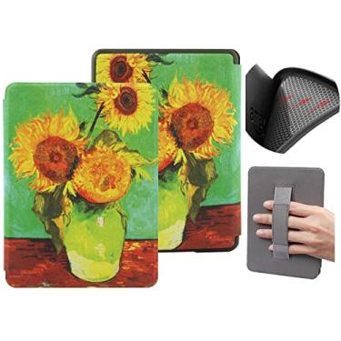 Imagem de Capa macia de 6 polegadas para Kindle Basic (apenas para 10ª geração de 2019, modelo J9G29R) com Auto Wake/Sleep, capa protetora à prova d'água com alça de mão