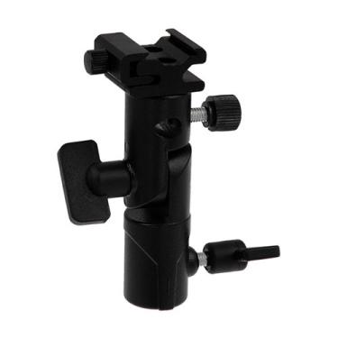 Imagem de Suporte de flash Fotodiox Elite - Suporte de luz giratório/inclinado com suporte para guarda-chuva e suporte para sapata fria