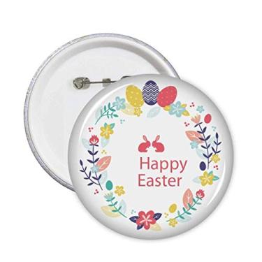 Imagem de Feliz Páscoa Religião Festival Folhas Flores Alfinetes Emblema Botão Decoração Acessório 5 peças