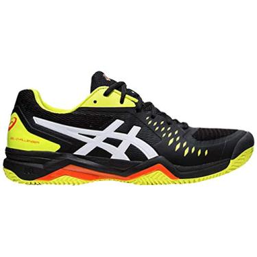 tenis asics preto e amarelo