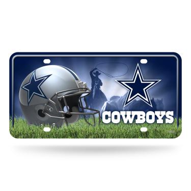 Imagem de Rico Industries Placa de carro de metal NFL Dallas Cowboys, 15 x 29 cm