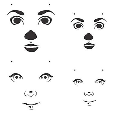 Imagem de Stencil de Acetato para Pintura OPA Simples 15 x 20 cm - 2501 Rosto Boneca II