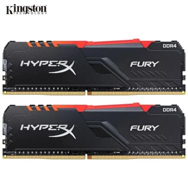Imagem de Kingston-HyperX FURY RAM for Desktop  Memória RGB DDR4 Ram  2400MHz  2666MHz  3000MHz  3200MHz
