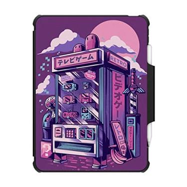 Imagem de CASETiFY Capa Impact Folio para iPad Pro 11 polegadas (3ª/4ª geração) - Máquina de venda automática retrô - Preto transparente