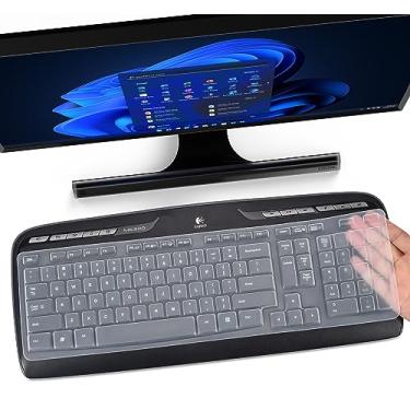 Imagem de Capa de teclado para teclado sem fio Logitech MK320 K330 MK335, protetor de teclado de silicone à prova d'água para Logitech MK320 MK335, Logitech MK320, película protetora, transparente