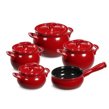 Imagem de Ceraflame Conjunto New Premiere Joy 5 Peças, Tampa de Cerâmica, Pomodoro