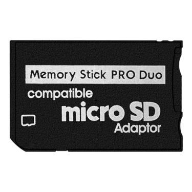 Imagem de DUEQID Adaptador de Memory Stick PSP, Micro SD para Memory Stick PRO Duo MagicGate Card compatível com câmera Sony, Handycam, celular e PSP 1000/2000/3000
