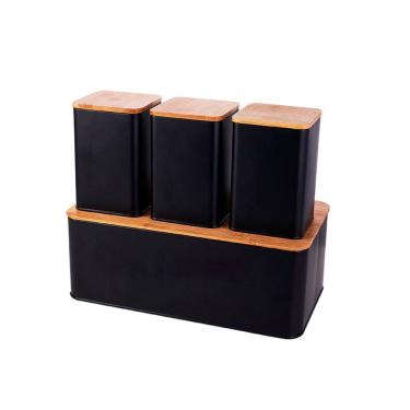 Imagem de Conjunto Porta Pão Mimo BH23352 Metal Preto