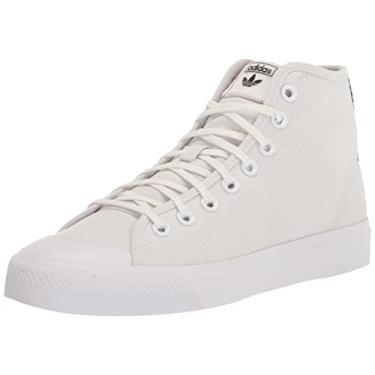 Imagem de adidas Originals Tênis masculino Nizza Hi, Branco/Preto, 4.5