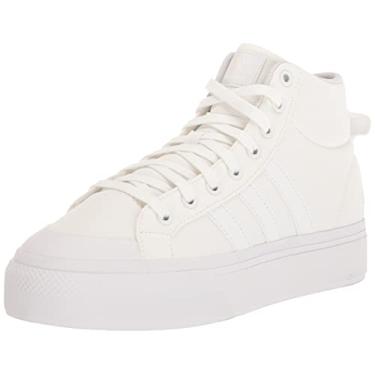 Imagem de adidas Bravada 2.0 Tênis de skate feminino plataforma média, Branco/Branco Giz Branco, 40