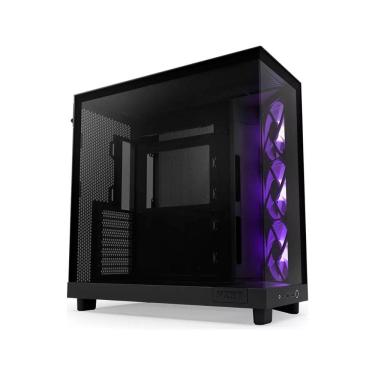 Imagem de Gabinete Gamer NZXT H6 Flow RGB Mid Tower CC-H61FB-R1 Compacto Preto