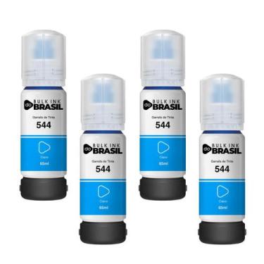 Imagem de Kit 04 Tintas compatível T544 Ciano para impressora Ecotank Epson - Bu