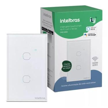Imagem de Interruptor Smart Inteligente Touch Wi-fi 2 Tecla Ews 1002 Intelbras  
