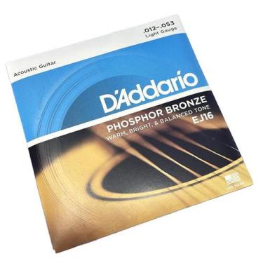 Imagem de Encordoamento Aço 012 Violão Daddario EJ16 Phosphor Bronze - D'Addario