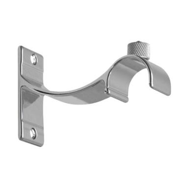 Imagem de Suporte Para Varão Wave Alumínio Perfil Invertido 19mm Cromado - Art D