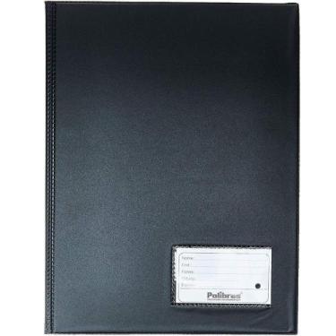 Imagem de Pasta Catálogo PVC 100 Envelopes com Visor Ofício 335x5x245mm cor Pret