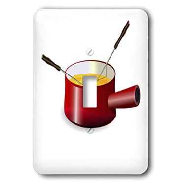 Imagem de 3dRose Lsp_41654_1 Panela de fondue retrô com interruptor único de queijo