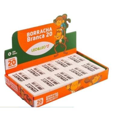 Imagem de Kit Borracha Branca Escolar Nº20 Caixa C/20 Unidades - Lynx produções