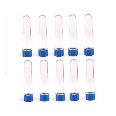 Imagem de Kit 10 Tubete Azul 12cm Acrílico P/ Personalizar Festa - Lynx Produçõe