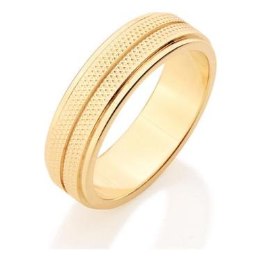 Imagem de Aliança Com Dois Filetes Trabalhados. .noiv 511991 - ROMMANEL, Branco,