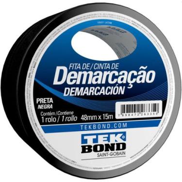 Imagem de Fita Para Demarcação De Solo Pvc Preta 48Mmx15M - GNA