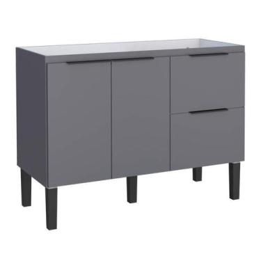 Imagem de Gabinete de Cozinha Cinza em Madeira 114cm Cisne Cozimax