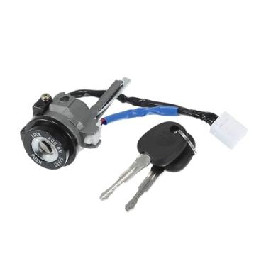 Imagem de A ABSOPRO Cilindro de bloqueio de ignição com chaves Nº 81910F0000 - Conjunto de trava de cilindro do interruptor de ignição do carro - para Hyundai Elantra 2015-2020 Cinza metálico - 1 conjunto de
