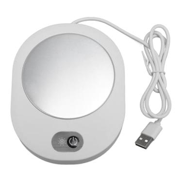 Imagem de Aquecedor de Canecas de café, Aquecedor Elétrico de Canecas para Mesa, Painel de Metal de Alumínio 50 ℃ Temperatura Constante 13W Aquecedor de Canecas para café, Leite, chá,