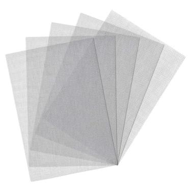 Imagem de 5 peças de tela de arame de aço inoxidável de reforço de malha de soldagem para reparos termoplásticos Kit de solda de plástico de malha de arame de plástico prata para reparo de carro de soldagem de