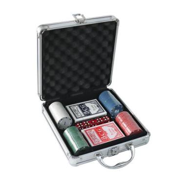 Imagem de Jogo de fichas para poker numerada na maleta com 100 fichas - QUERO PR