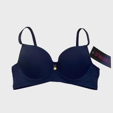 Imagem de Sutiã com Bojo Liso DMauli - MF, Azul marinho, P