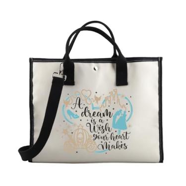 Imagem de BDPWSS Bolsa tote Tales Magical Kingdom Gift A Dream Is a Wish Your Heart Makes Fairy Princess Vacation Trip Gift (Your Makes Dream TE)