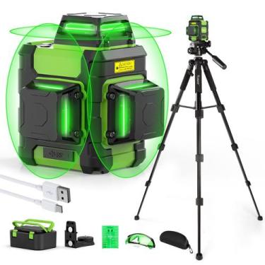 Imagem de Laser Level Huepar 360 com tripé alto, bateria recarregável