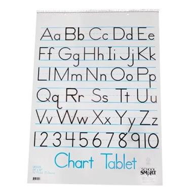 Imagem de School Smart Tabela de tablet, 60 x 81 cm, régua de 3,8 cm, pular linha de 1,2 cm, 25 folhas, a capa pode variar