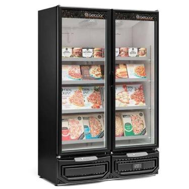 Imagem de Freezer Expositor Vertical 2 Portas Gcvc950el Preto Gelopar 220V Expositor 957 Litros Preto 220V